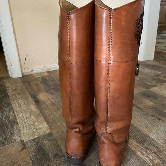 Frye Philip Harness Monogram boots size 8 - Picture 4 of 6
